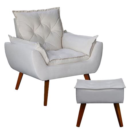 Poltrona Puff Decorativo Opala Linho Cr Kasa Sof Kasa Sofa Decor