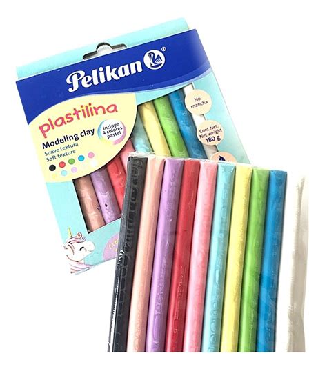 Barra Plastilina Brillantes Colores Pastel Ni Os Pelikan Mercadolibre