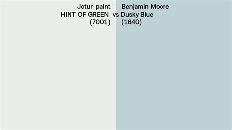 Jotun Paint Hint Of Green Vs Benjamin Moore Dusky Blue