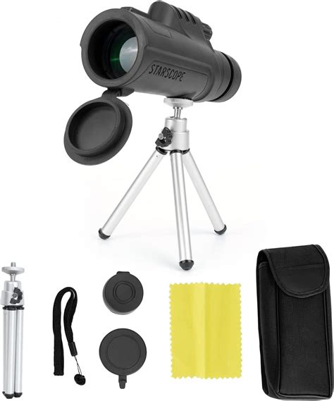 Starscope Monocular Telescope Essentials Bundle G3 10x Monocular Kit With Tripod And