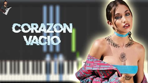 Maria Becerra CorazÓn VacÍo Instrumental Piano Tutorial Partitura