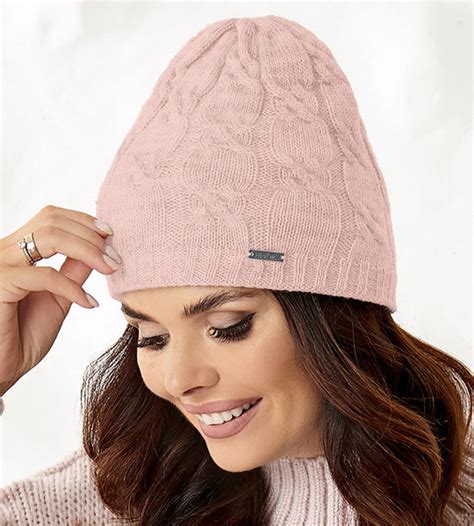 Czapka Damska Zimowa Warkoczowy Wz R R Nude Tarina Rozm Cm R Nude Kochamczapki