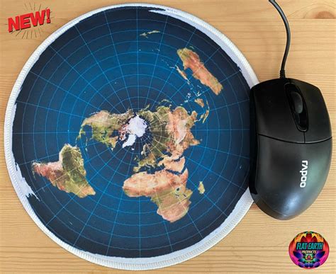 Standard Flat Earth Map Of The World Mousepad Pc Table Mat Mouse