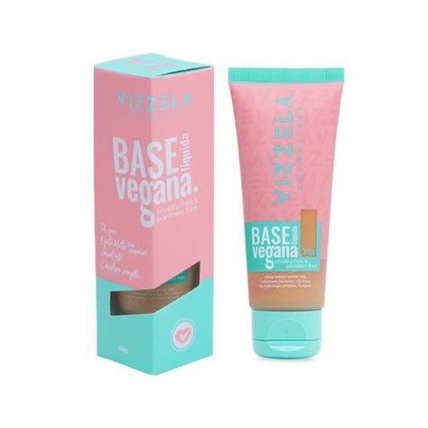 Base Líquida Facial Vizzela Vegana Efeito Matte Velvet HD Base Facial