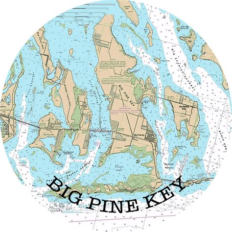 big pine key map  florida keys   square coasters fisherman