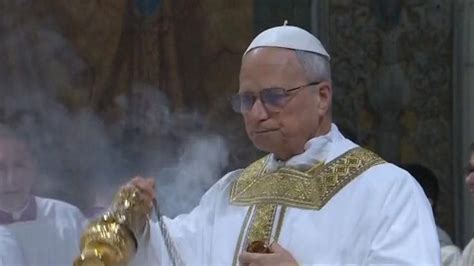 Pope Leo XIV leads first mass in Sistine Chapel | World News | Sky News