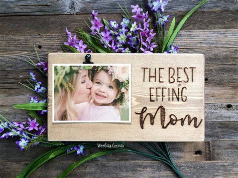 Mother S Day Gift Mom Picture Frame Engraved Photo Etsy Picture