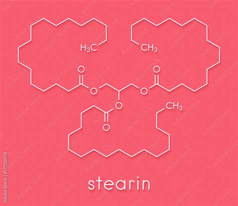 Stearic Acid Skeletal Structure