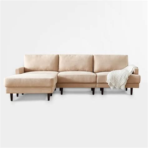 104 6 Wide Reversible Sofa And Chaise With Ottoman VigsHome