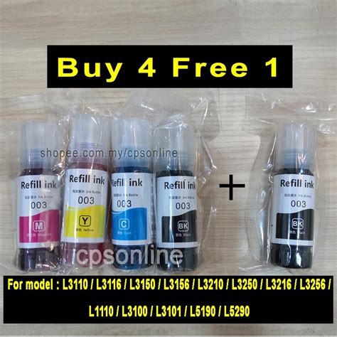 Epson 003 Compatible Refill Ink For EPSON L3110 L3116 L3210 L3250 L3150