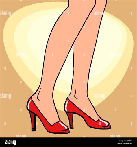 Female Feet In Shoes Stock Vector Image And Art Alamy