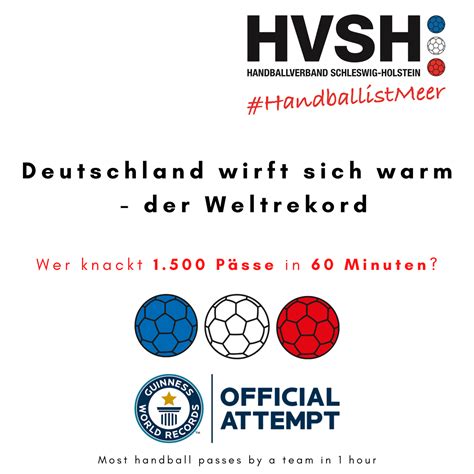 Handballverband Schleswig Holstein Der HVSH Fordert Zum Weltrekord Auf