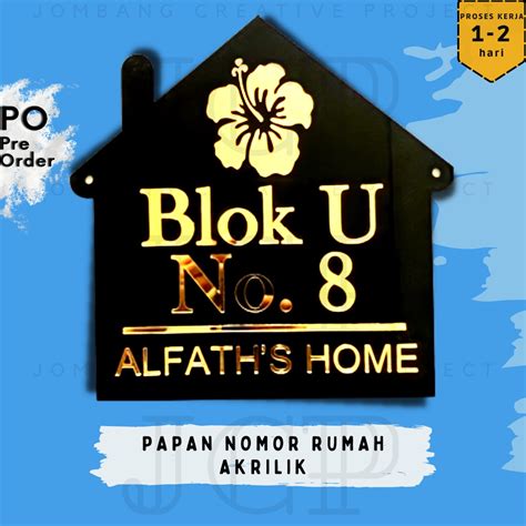 Jual Nomor Rumah Akrilik Papan Nomor Rumah Akrilik Papan Nomor