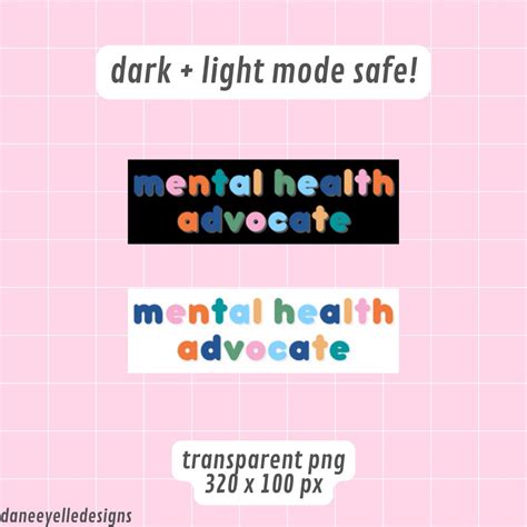 Mental Health Advocate Twitch Panel Cute Simple Panels Etsy