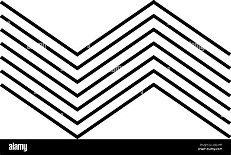 Wavy Waving Lines Zig Zag Stripes Stock Vector Illustration Clip