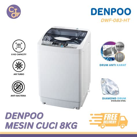 Jual MESIN CUCI DENPOO 1 TABUNG DWF 083 HT 8KG Shopee Indonesia