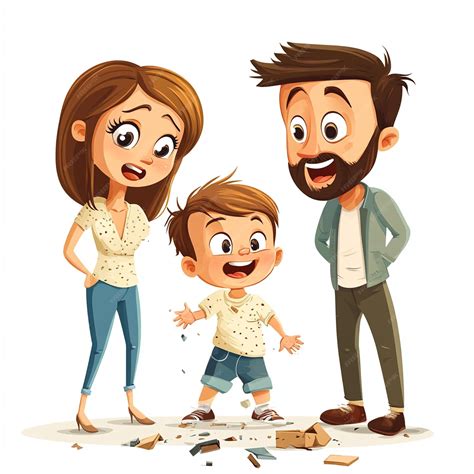 cartoon   parents  desperate faces watching   cute