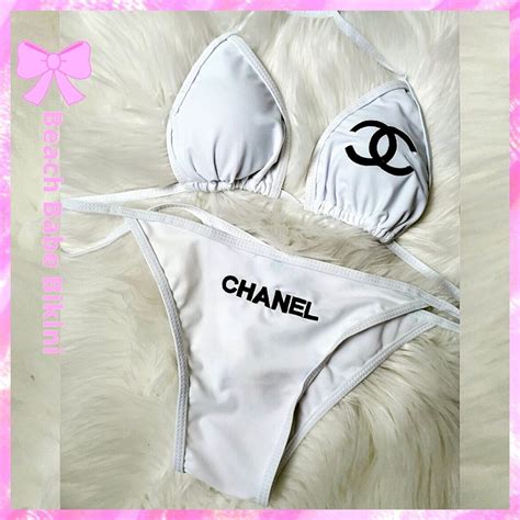 Chanel Monogram Bikini White Beach Babe Bikini