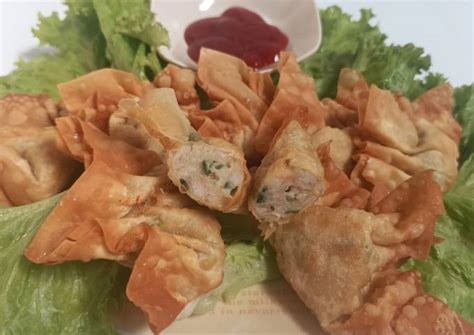 Resep Pangsit Goreng Isi Ayam Udang Bisa Frozen Oleh Ulla Cookpad