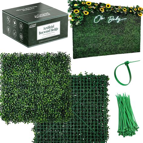 Buy Grass Wall Panels 12x 20in Bushy Artificial Boxwood Panel Squares