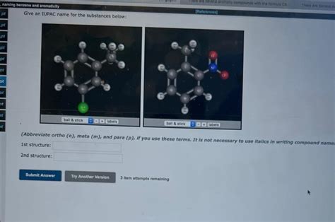 Solved Naming Born And Aromaticity Give An Iupac Name For Chegg