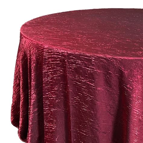 Merlot Crushed Satin Tablecloth Rental AM Linen Rental Show Now