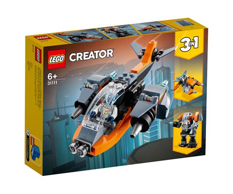 Игрален комплект конструктор ЛЕГО Creator 31111 - Кибер дрон | КОМСЕД
