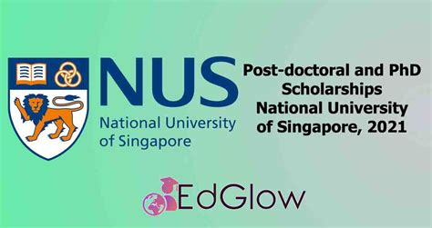 Online Post-doctoral And PhD Scholarships National University Of Singapore, 2021 | EdGlow