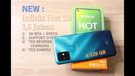 Infinix Hot 10 RAM 4 128 GB Unboxing Support OTG Reverse Charging Tes Camera 62