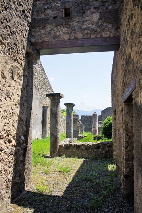 Pompeya Italia Junio Interior De Una Casa En La Antigua Ciudad