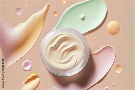 Cosmetic Smears Of Creamy Texture On A Nude Pastel Background Pink Background Texture Beauty