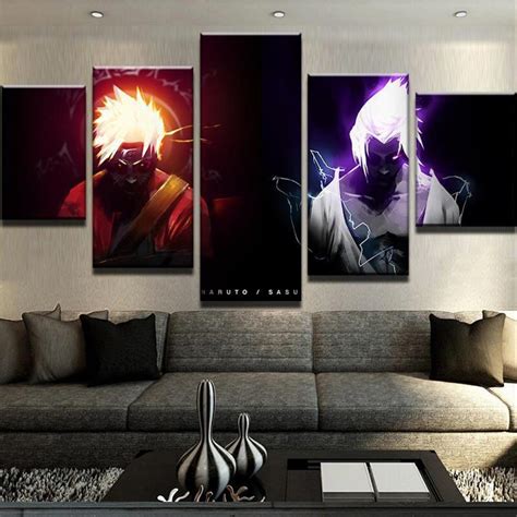 Naruto Vs Sasuke Anime Panel Canvas Art Wall Decor Canvas Storm