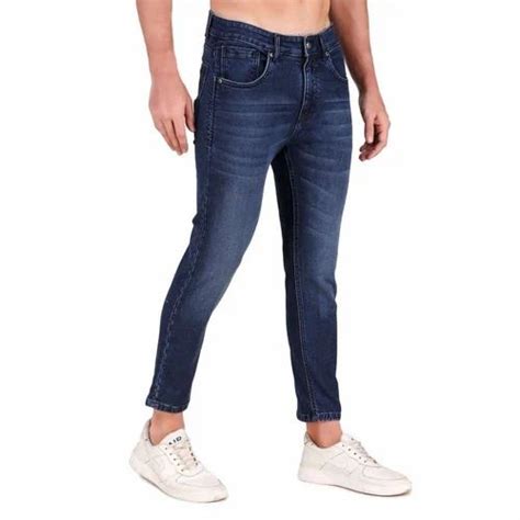 Men Blue Faded Denim Slim Fit Ankle Jeans At Rs 740 Piece New Delhi