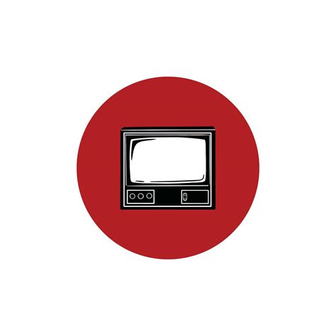 tv old retro vintage icon stock vector illustration black outline ...