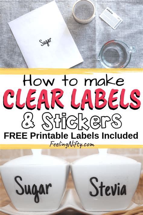 The Easiest Way To Make Clear Stickers Diy Clear Labels For Jars