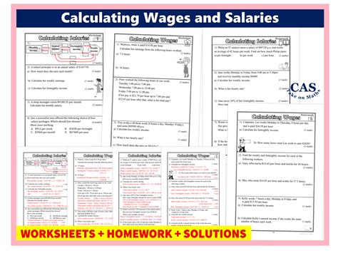 Financial Math Calculating Wages And Salaries Workbook Exit