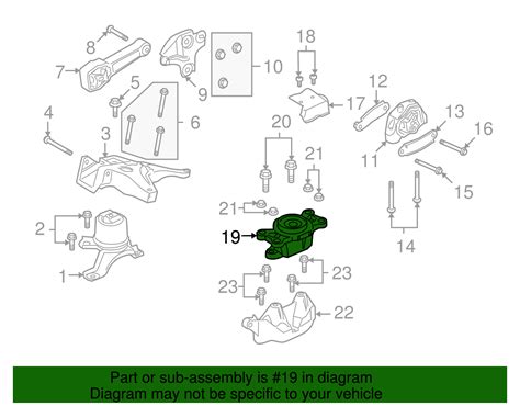 Genuine OEM Trans Mount Part# LR062669 Fits 2008-2012 Land Rover LR2 ...