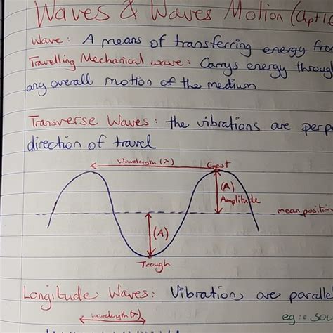 Physics Test Revision Waves Wave Motion Chpt16 And Vibrations