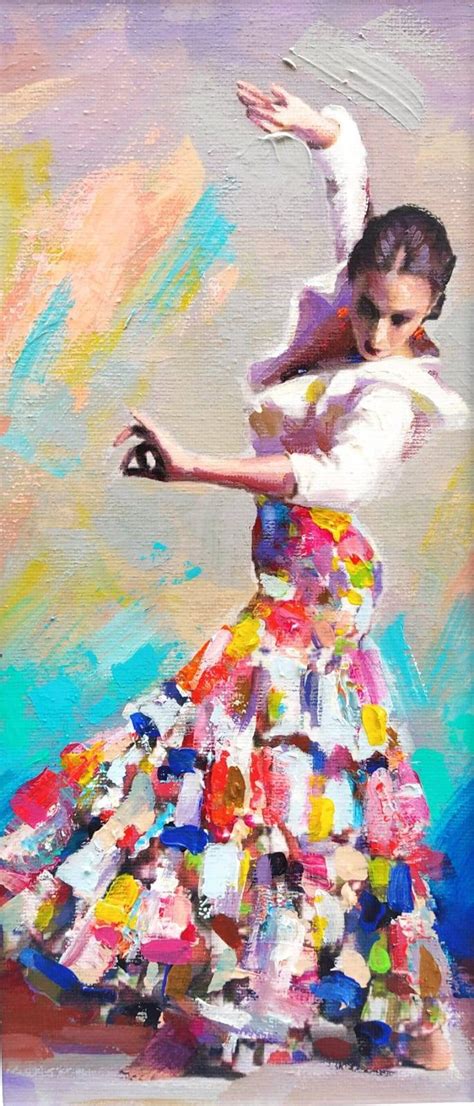 Flamenco Dancer Oil Painting Cuadro Al óleo De Flamenco Etsy