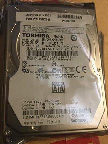 Toshiba Mq Abd Gb Interne Festplatte Cm Rpm Mb