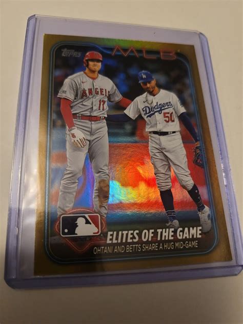 2024 Topps Series 1 MLB Elites Of The Game Checklist Card Gold Foil