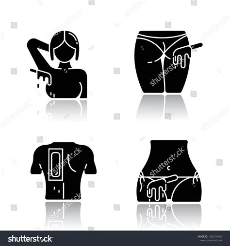 Hot Waxing Drop Shadow Black Glyph Stock Vector Royalty Free Shutterstock