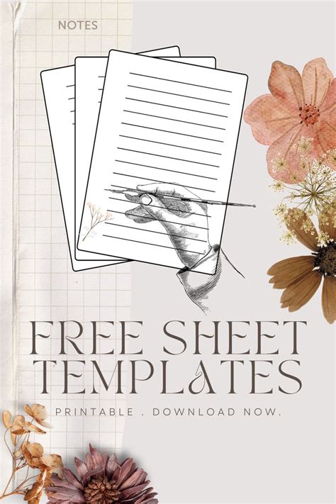 printable sheet templates