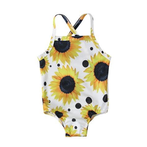 Girls Bikini Floral Print One Piece Swimsuit Swims Grandado