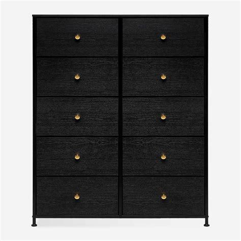 Широкий комод Линкс 18 на металлическом каркасе с 10 глубокими ящиками ...