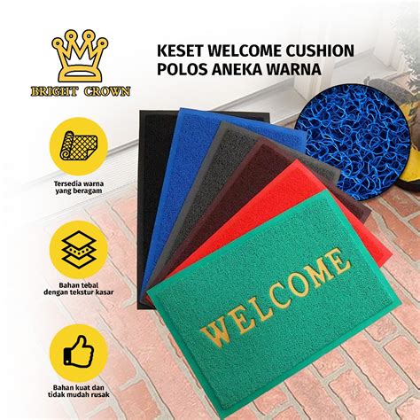 Jual Bright Crown Keset Welcome Tebal Premium 40 X 60cmkeset Bihun