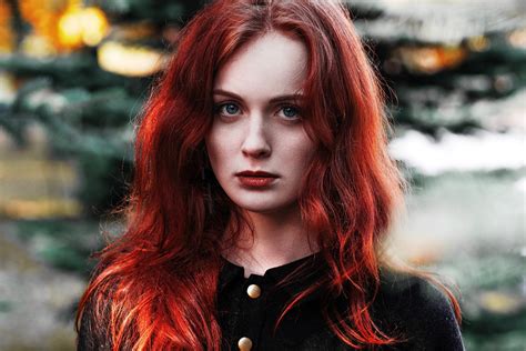 Women Redhead Face Portrait Wallpaper Coolwallpapersme