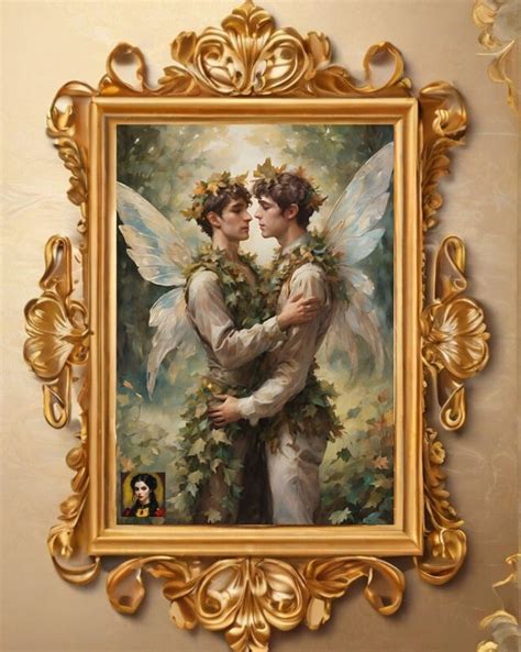 Gay Fairycore Art Lgbtq Fairy Art Lgbtq Victorian Poster Queer