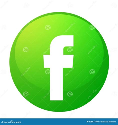 Facebook Logo Icon Vector in Green Illustrations on White Background ...