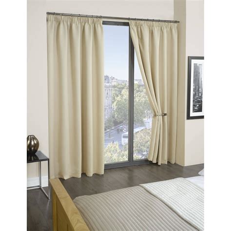 Woven Thermal Blackout Pencil Pleat Curtains